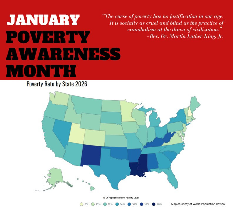 January is Poverty Awareness Month