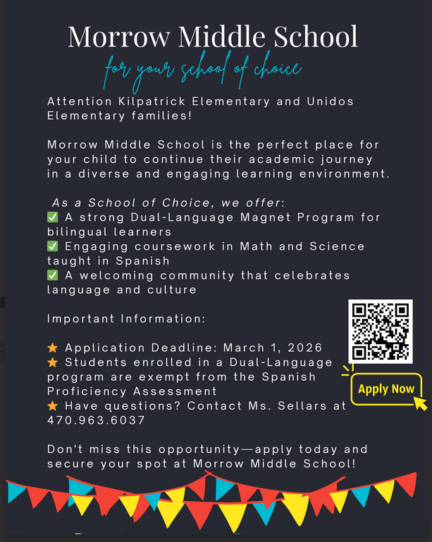 Morrow Middle School for your school of choice