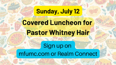 Welcome Luncheon for Pastor Whitney Hair