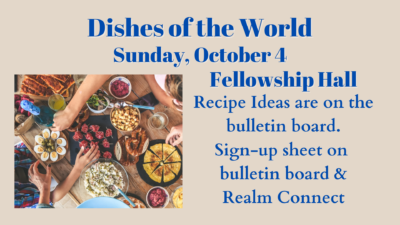 Dishes of the World Covered Dish