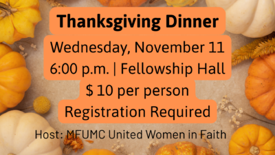 Join Us for Thanksgiving Dinner Hosted by UWF